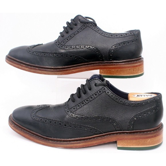 Cole Haan Shoes Men's Size 8.5 Wide Colton Brogue Wingtip Oxford Black C11756 - Picture 11 of 12